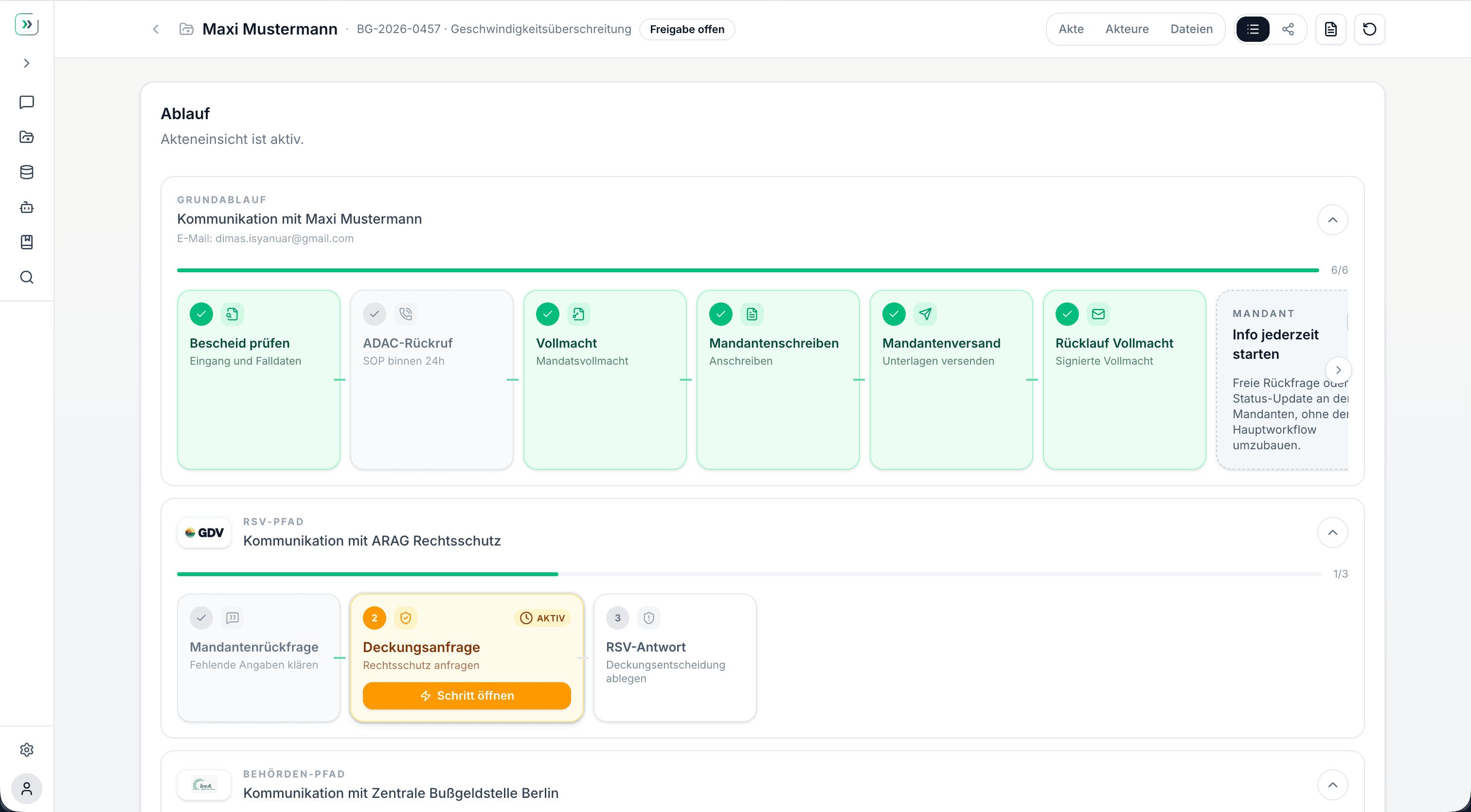 Review-Ansicht für Anwältin/Anwalt